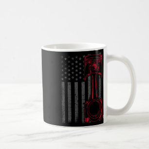 Vintage-Amerikanische-Flagge-Kolben-Lustiges-Muscl Kaffeetasse