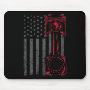 Vintage Amerikanische Flagge Kolben Lustiges Muscl Mousepad