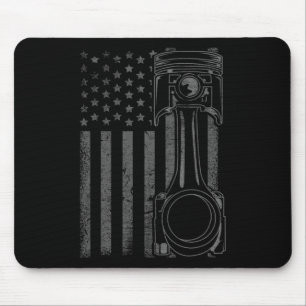 Vintage-Amerikanische-Flagge-Kolben-Lustiges-Muscl Mousepad