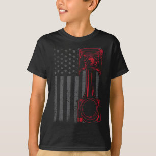 Vintage-Amerikanische-Flagge-Kolben-Lustiges-Muscl T-Shirt