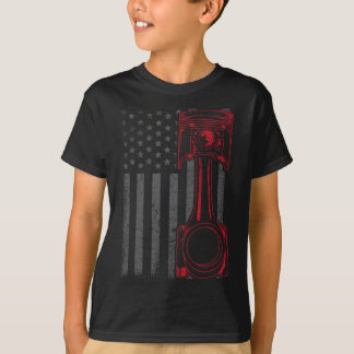 Vintage-Amerikanische-Flagge-Kolben-Lustiges-Muscl T-Shirt
