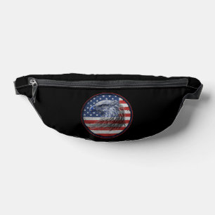 Vintage Amerikanische Flagge mit Adler im Distress Bauchtasche