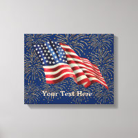 Vintage amerikanische Flagge mit Gold-Glitzer-Feue
