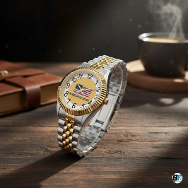 Vintage amerikanische Flagge mit "Make Great Again Armbanduhr