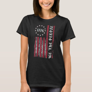 Vintage amerikanische Flagge Patriotic 1776 Wir Me T-Shirt