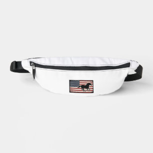 Vintage-Amerikanische-Flagge-Pferd-Vektor-Kunst-De Bauchtasche