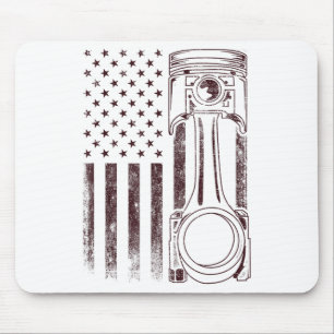 Vintage amerikanische Flagge Pistole Funny Muscle Mousepad