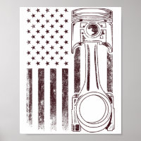 Vintage amerikanische Flagge Pistole Funny Muscle