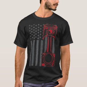 Vintage amerikanische Flagge Pistole Funny Muscle T-Shirt