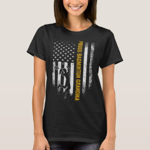 Vintage amerikanische Flagge Proud Badminton Grand T-Shirt