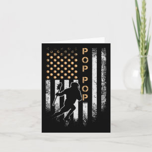 Vintage amerikanische Flagge Proud Lacrosse Pop Po Karte