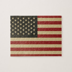 Vintage amerikanische Flagge Puzzle