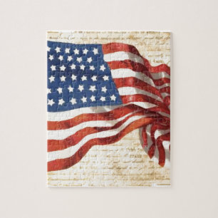 Vintage amerikanische Flagge Puzzle