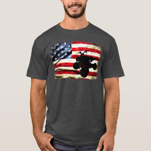 Vintage amerikanische Flagge Quad Bike 4 Wheeler A T-Shirt