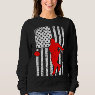 Vintage amerikanische Flagge Rugby Team Retro 4. J Sweatshirt