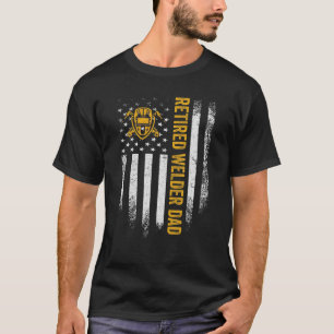 Vintage amerikanische Flagge Ruheständler Schweiße T-Shirt