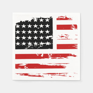 Vintage amerikanische Flagge Serviette