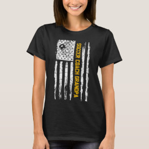Vintage-amerikanische-Flagge Stolz Fußball-Trainer T-Shirt