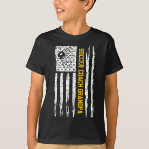 Vintage-Amerikanische-Flagge-Stolzer-Fußballtraine T-Shirt