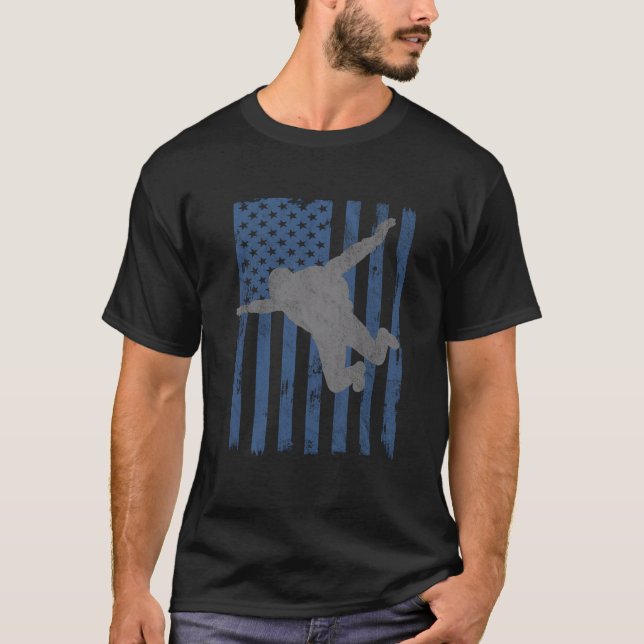 Vintage amerikanische Flagge T-Shirt (Vorderseite)