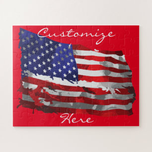 Vintage amerikanische Flagge Thunder_Cove Puzzle