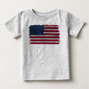 Vintage-Amerikanische-Flagge-Toddler-Jersey-T-Shir Baby T-shirt