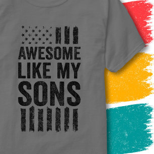 Vintage Amerikanische Flagge Toll Wie Meine Söhne T-Shirt