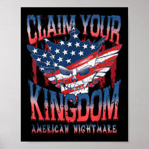 Vintage-Amerikanische-Flagge-Traum-Erobern-Sie-Ihr Poster