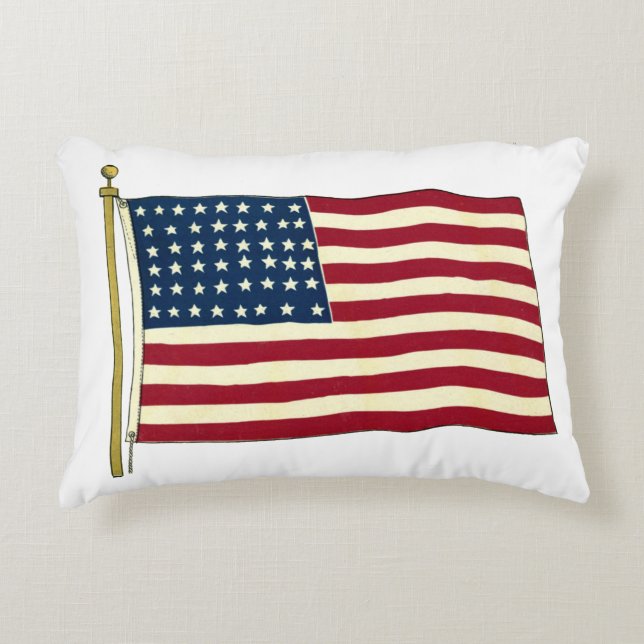 Vintage amerikanische Flagge, US Flagge Dekokissen (Vorderseite)