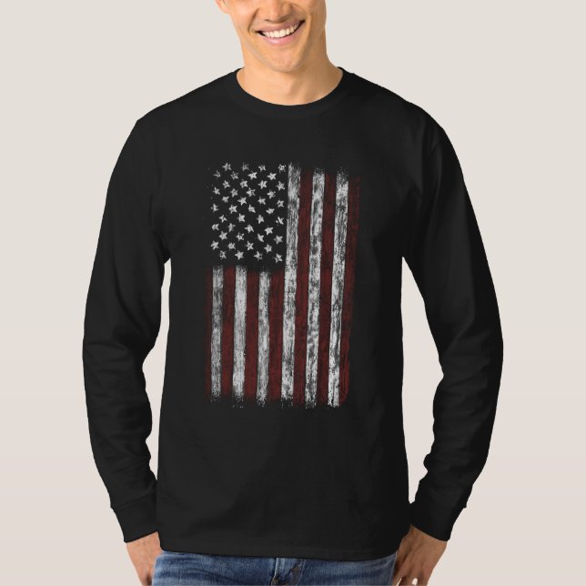 Vintage amerikanische Flagge - USA-Flagge T-Shirt (Vorderseite)