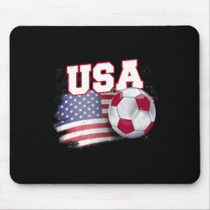 Vintage-amerikanische-Flagge-USA-Fußball-T-Shirt Mousepad