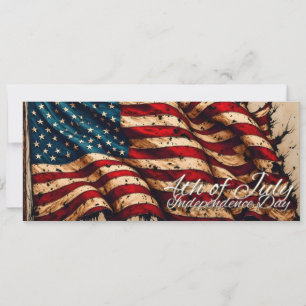 Vintage-Amerikanische-Flaggen-Kunst für den 4. Jul