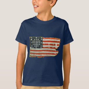 Vintage amerikanische Flaggen-Produkte T-Shirt