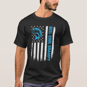 Vintage amerikanische Flaggenrolle Coole graue Ang T-Shirt