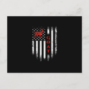Vintage amerikanische Flaggenziege Einladungspostkarte
