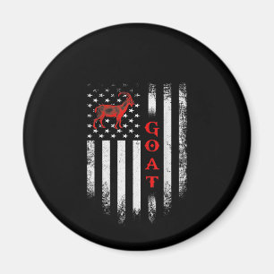 Vintage amerikanische Flaggenziege Magnet