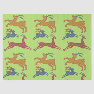 Vintage Amerikanische Folk Art Hirsche in Sonderfa Seidenpapier