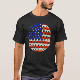 Vintage-Amerikanische Golf-Flagge USA Unabhängigke T-Shirt