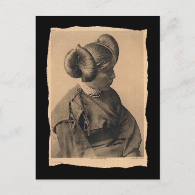 Vintage amerikanische Hopi Girl Postkarte (Vorderseite)