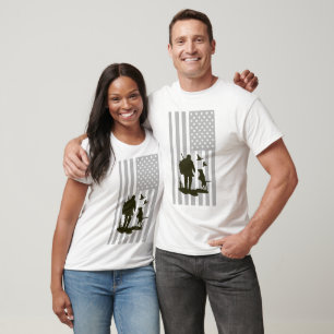 Vintage-amerikanische Jagdsilhouette im Freien T-Shirt