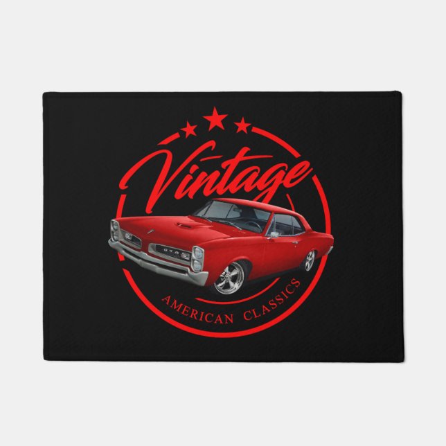 Vintage amerikanische Klassiker Fußmatte (Vorderseite)