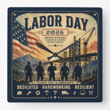Vintage-amerikanische Labor Day-Arbeiter-Tribut-Ku