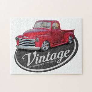 Vintage Amerikanische Lastwagen Puzzle