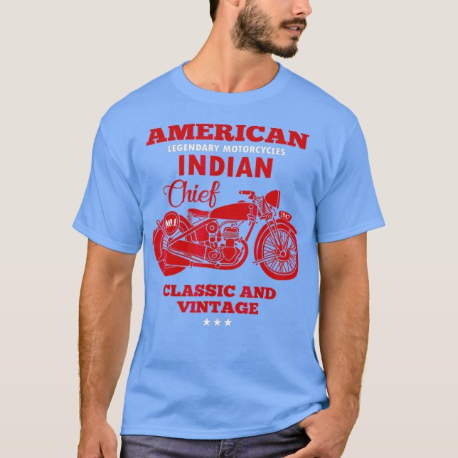 Vintage amerikanische Motorradfahrer T-Shirt (Vorderseite)