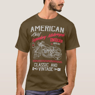Vintage amerikanische Motorradfahrer T-Shirt