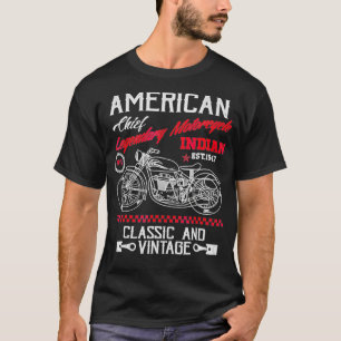 Vintage amerikanische Motorradfahrer T-Shirt