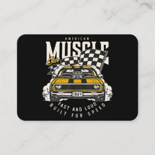 Vintage-Amerikanische-Muscle-Car-Rennflagge Visitenkarte