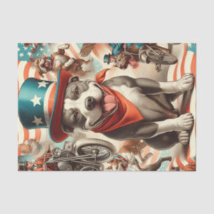 Vintage amerikanische Pit Bull Terrier Art Seidenpapier