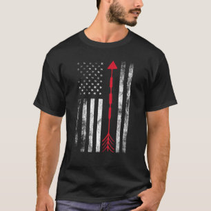Vintage amerikanische Rote Pfeil-Flagge der USA T-Shirt