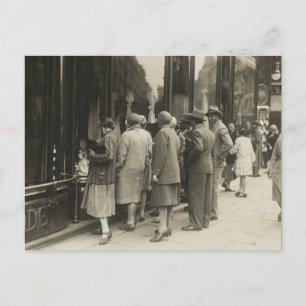 Vintage amerikanische Shopper Postkarte